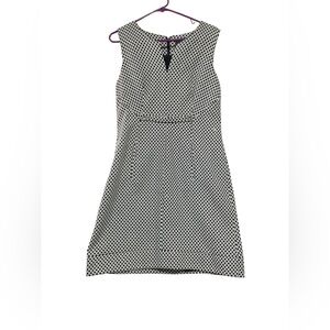 Adrianna Papell Black and White Patterned Mini Dress